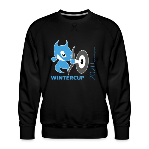 Wintercup 2020 blaue Schrift - Männer Premium Pullover