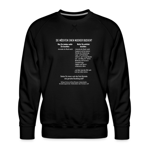Musiker buchen - Männer Premium Pullover