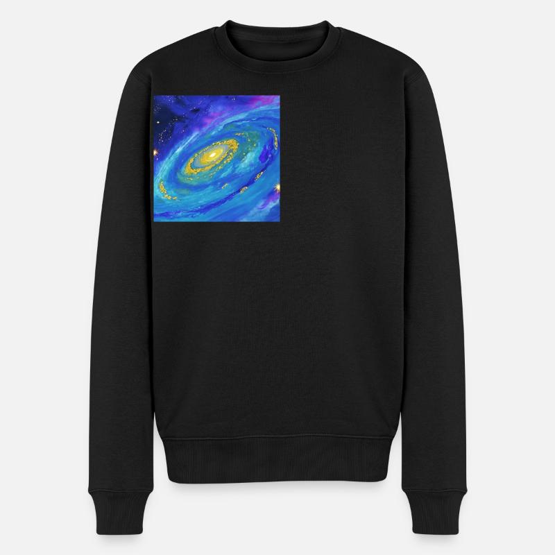 Spiral Galaxy - Männer Premium Bio Pullover - Schwarz