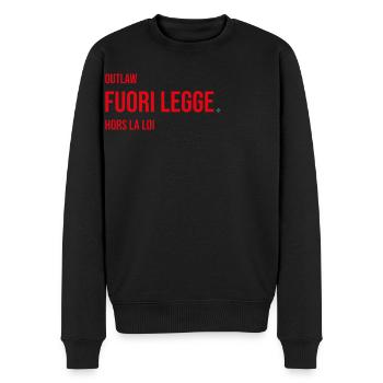 Hors La Loi - Pull Premium bio Homme - noir - Devant - Nico (187cm)