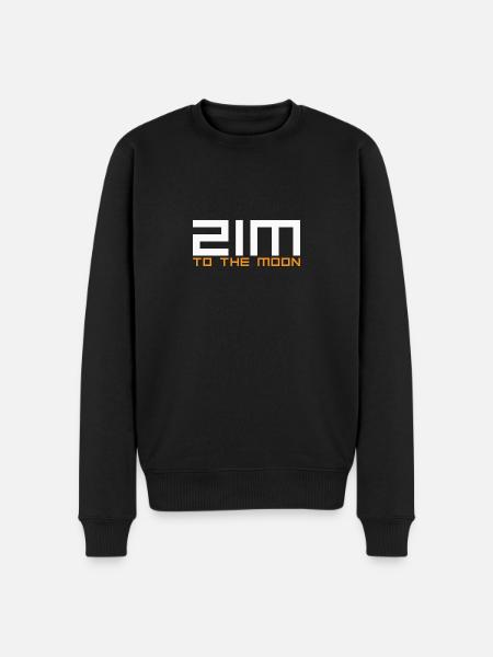 Bitcoin to the Moon - Männer Premium Bio Pullover - Schwarz