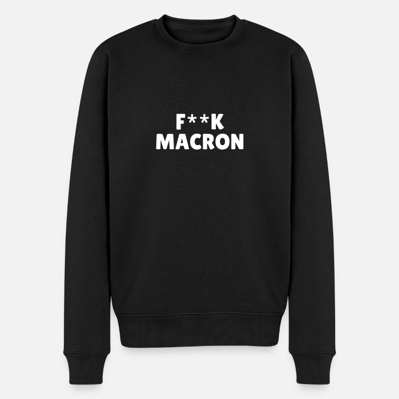 F**K Macron - Pull Premium bio Homme - noir
