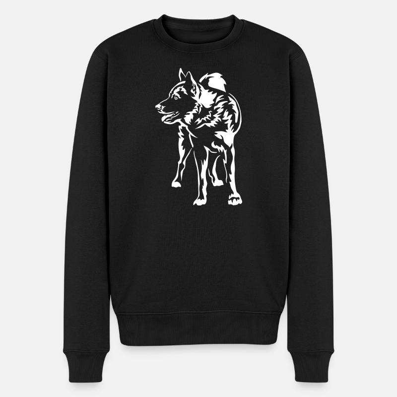 Elkhound norvégien « Black Edition » - Pull Premium bio Homme - noir