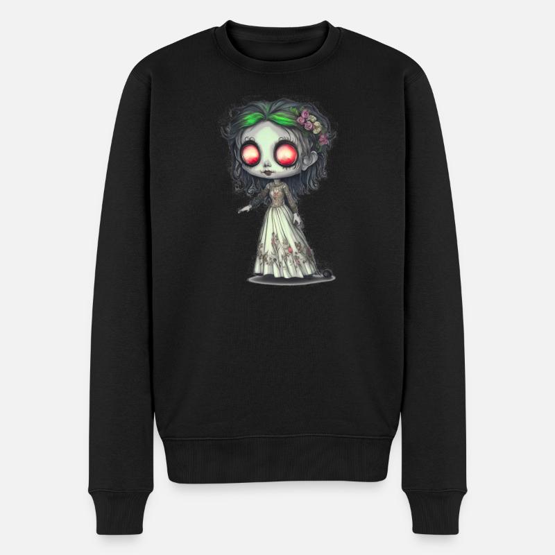 Zombiebraut - Männer Premium Bio Pullover - Schwarz