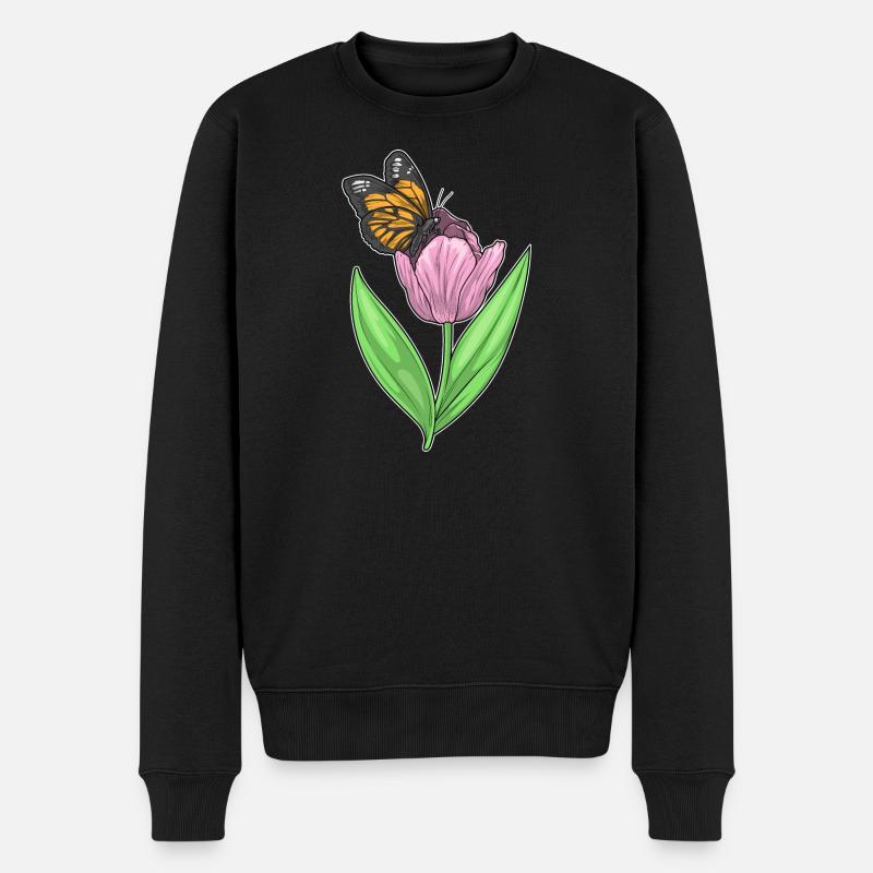 Papillon Tulipe - Pull Premium bio Homme - noir