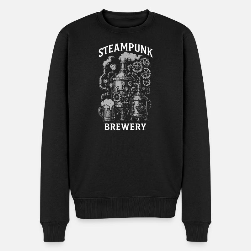Steampunk Brewery Gears Design - Pull Premium bio Homme - noir