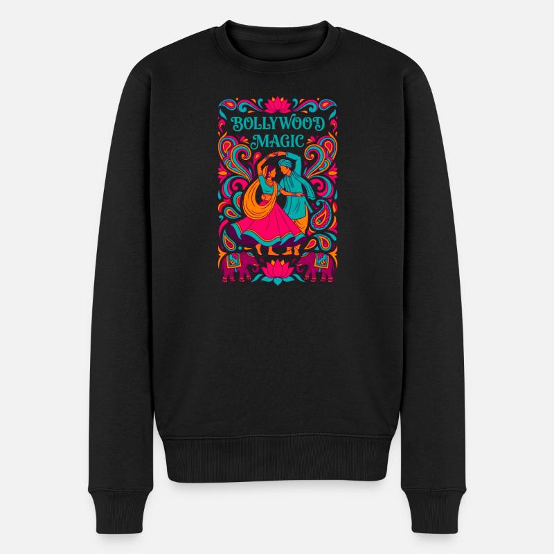 Bollywood Magic - Danse indienne ornée - Pull Premium bio Homme - noir