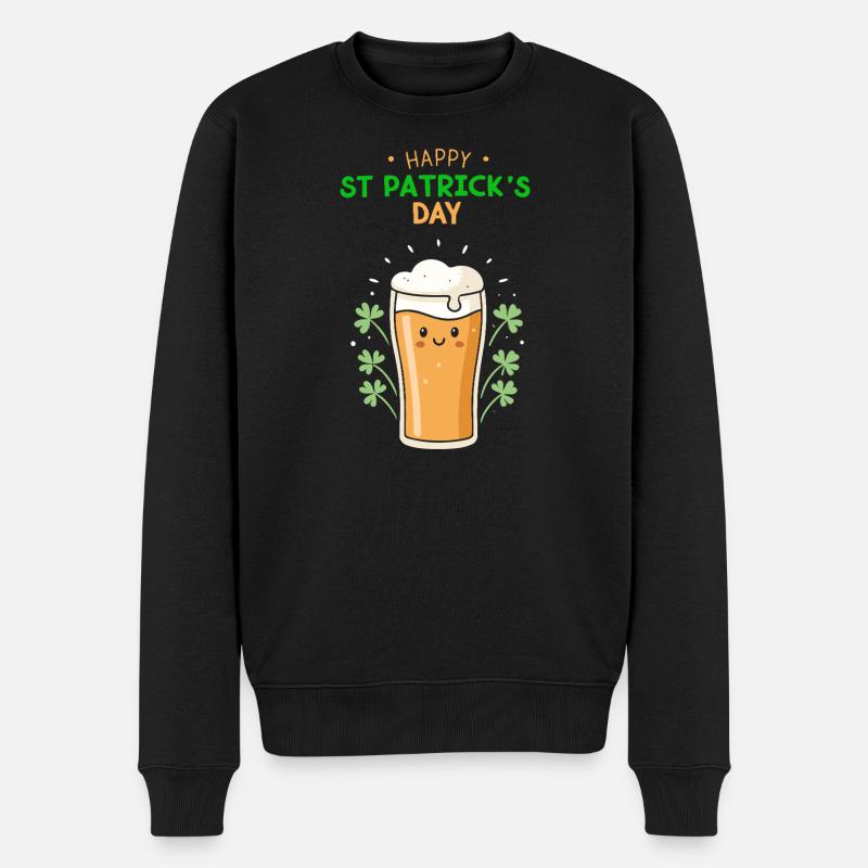 Bière Joyeuse St Patrick Jour - Pull Premium bio Homme - noir