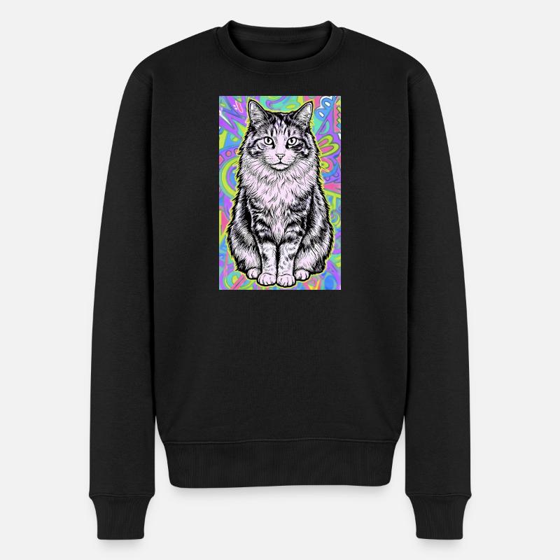chat - Pull Premium bio Homme - noir