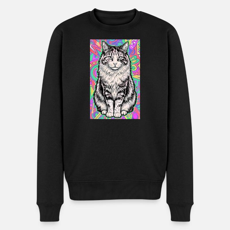 chat - Pull Premium bio Homme - noir