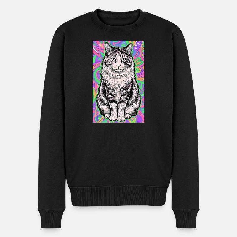 chat - Pull Premium bio Homme - noir