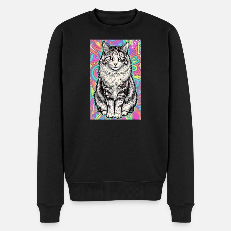 chat - Pull Premium bio Homme - noir