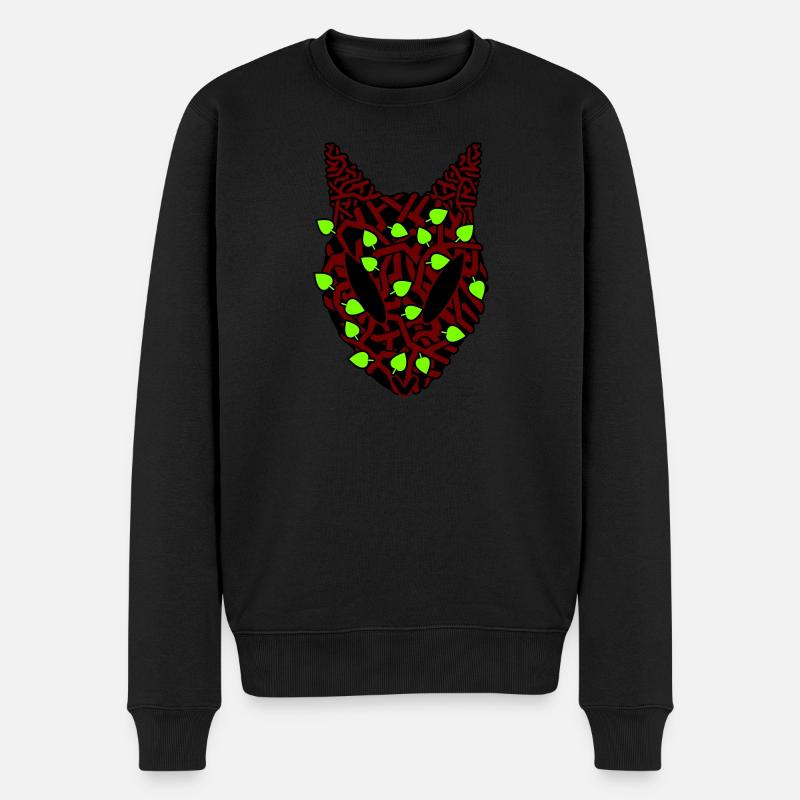 Grüner Ekuroeil - Männer Premium Bio Pullover - Schwarz