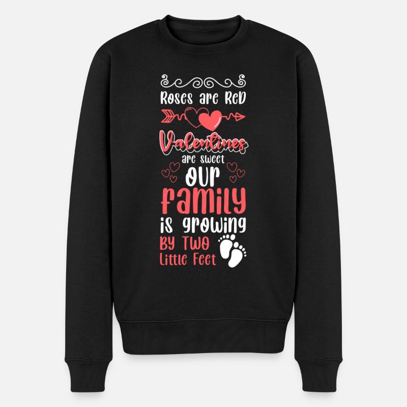 Babybauch Nachwuchs - Männer Premium Bio Pullover - Schwarz