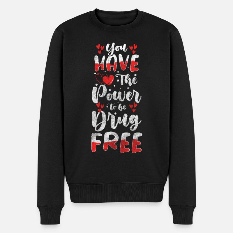 Sans drogue - Pull Premium bio Homme - noir