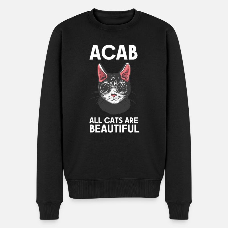 all cats are beautiful - Männer Premium Bio Pullover - Schwarz