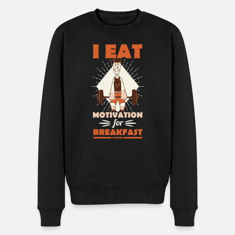 Motivation - Männer Premium Bio Pullover - Schwarz