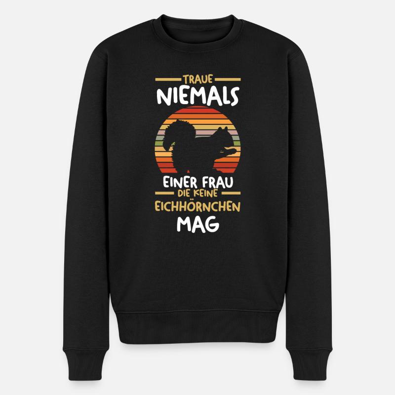 Erdmännchen - Männer Premium Bio Pullover - Schwarz