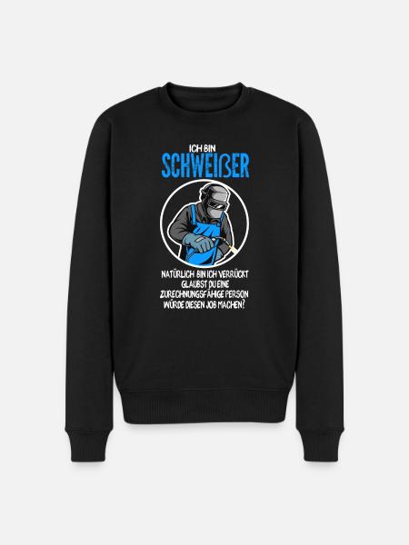Schweißer Beruf Schweiß Geschenk - Männer Premium Bio Pullover - Schwarz