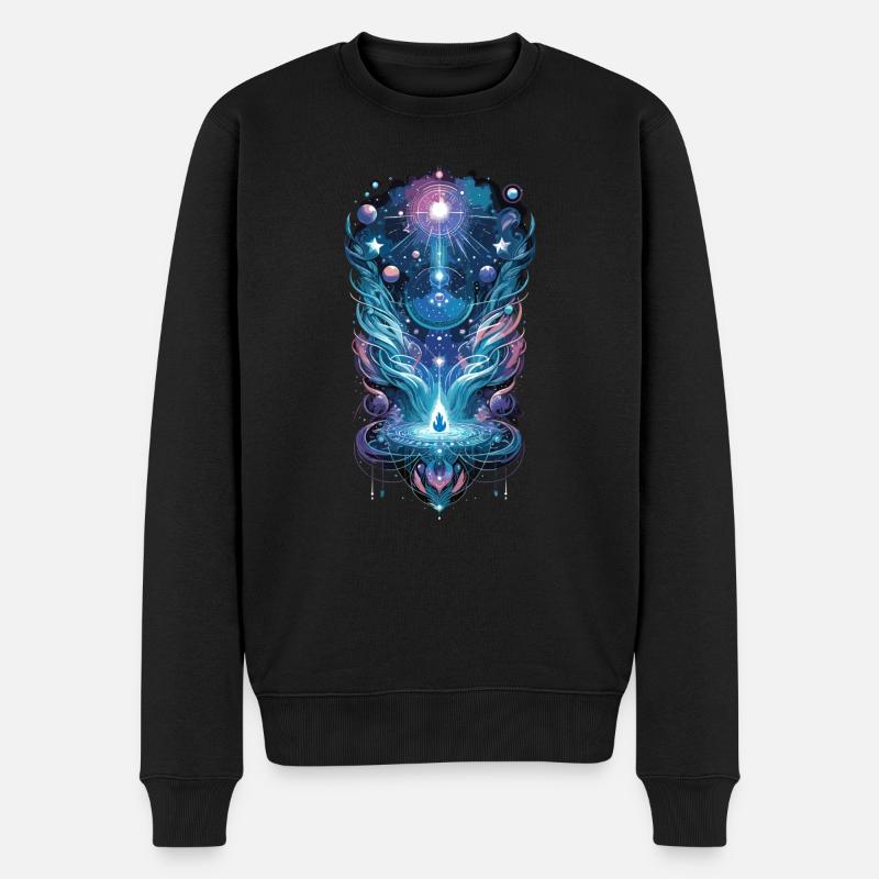 Cosmic Ayahuasca Vision - Männer Premium Bio Pullover - Schwarz