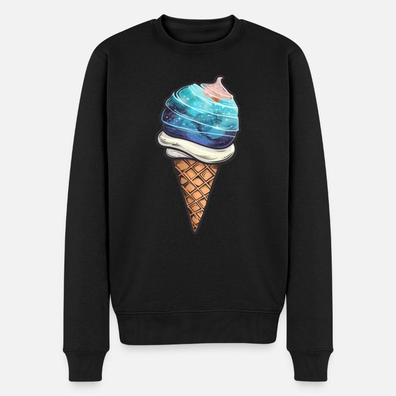 Eis-Planet Merkur - Männer Premium Bio Pullover - Schwarz