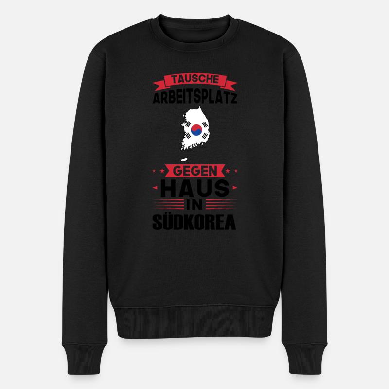 Dänemark Flagge dänisch Geschenk - Männer Premium Bio Pullover - Schwarz