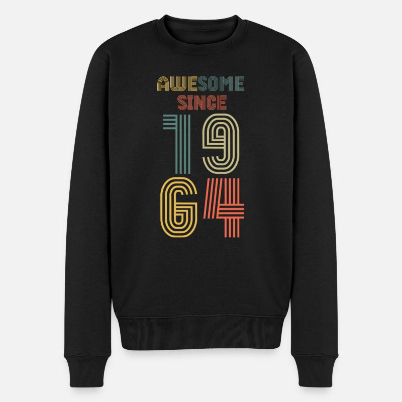 60. Geburtstag 1964 - Männer Premium Bio Pullover - Schwarz