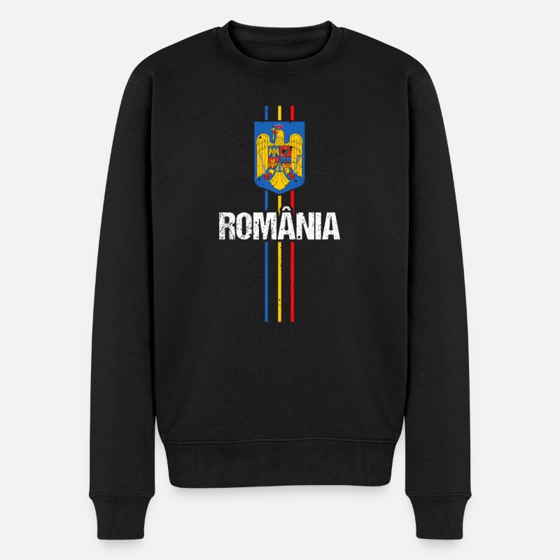 Roumains Roumanie - Pull Premium bio Homme - noir