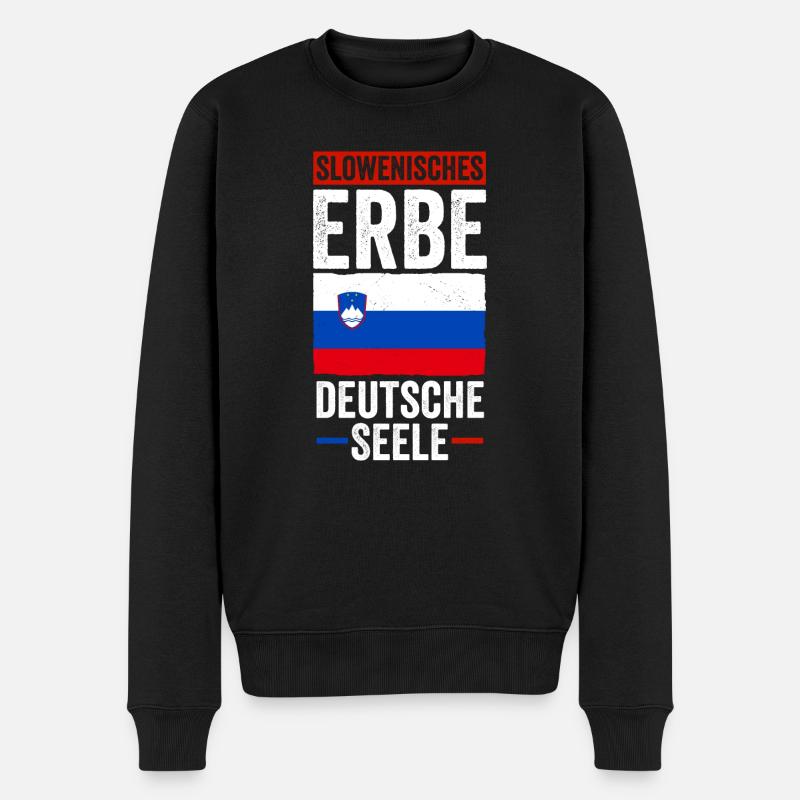 Slovènes Slovénie - Pull Premium bio Homme - noir
