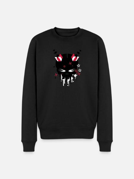 Devilskull with stars - Men's Premium Organic Jumper - black