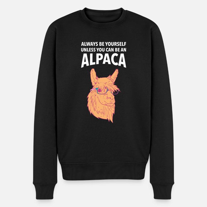 Always Be An Alpaca - Pull Premium bio Homme - noir