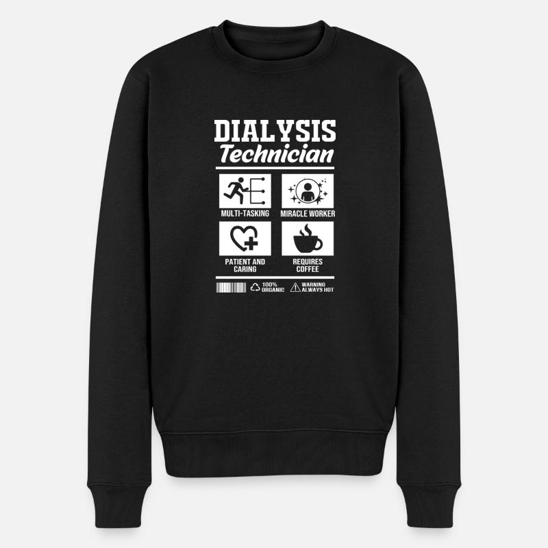 Technicien en dialyse - Pull Premium bio Homme - noir
