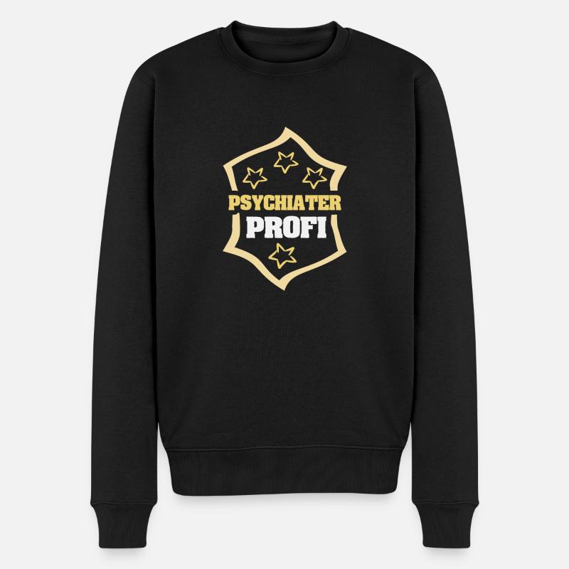 Psychiater als Beruf - Männer Premium Bio Pullover - Schwarz