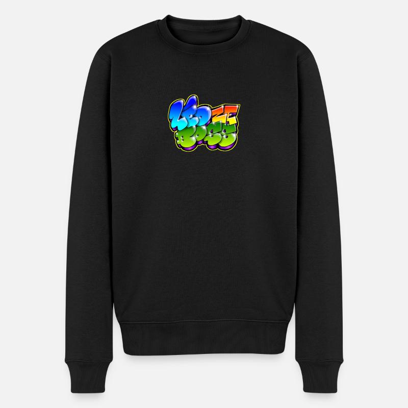 Leo Zeboss Graffiti Name - Männer Premium Bio Pullover - Schwarz