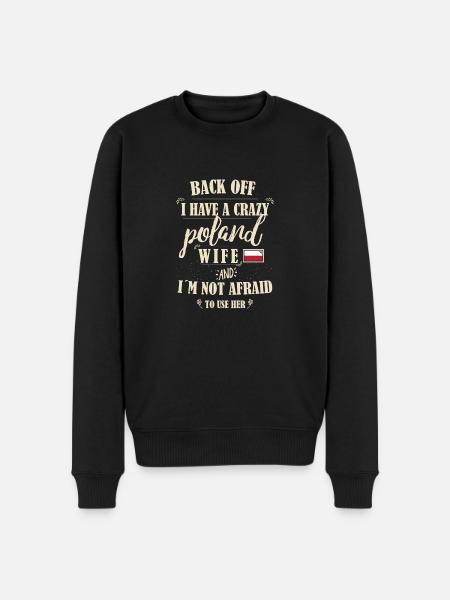 Poland Wife - Männer Premium Bio Pullover - Schwarz