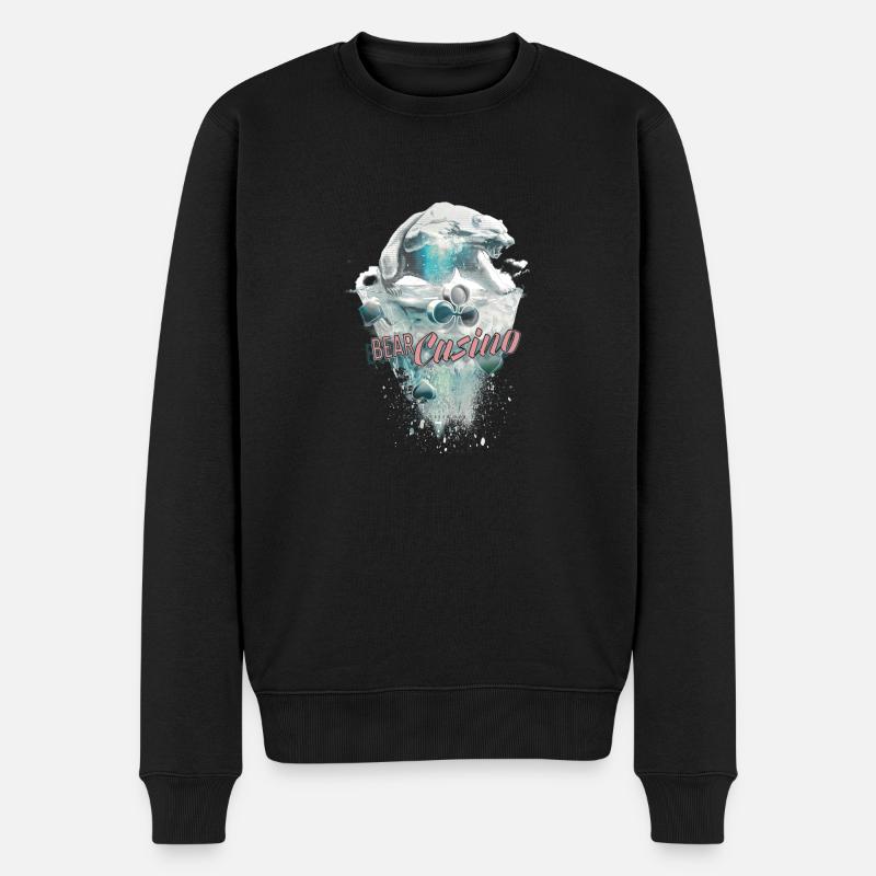 bear casino poker skat - Männer Premium Bio Pullover - Schwarz