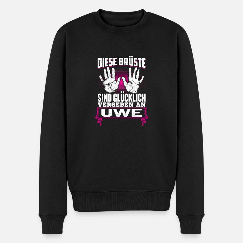 UWE - Brüste - Männer Premium Bio Pullover - Schwarz
