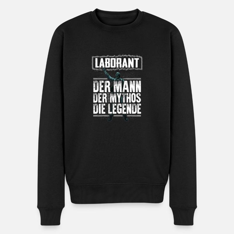LABORANT - Mythos - Männer Premium Bio Pullover - Schwarz