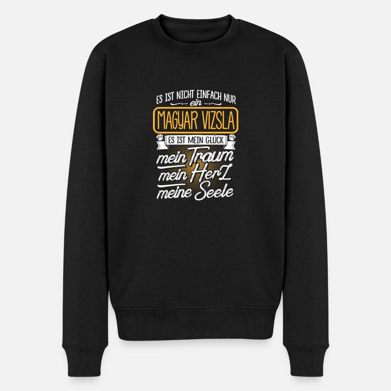 MAGYAR-VIZSLA - Traum - Männer Premium Bio Pullover - Schwarz