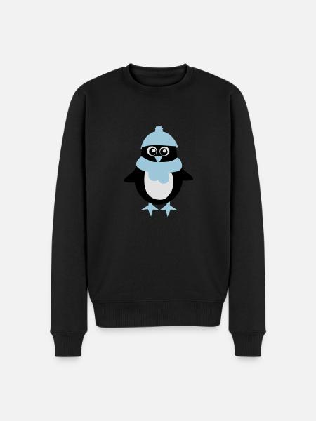 Penguin - Winter - Christmas - Men's Premium Organic Jumper - black