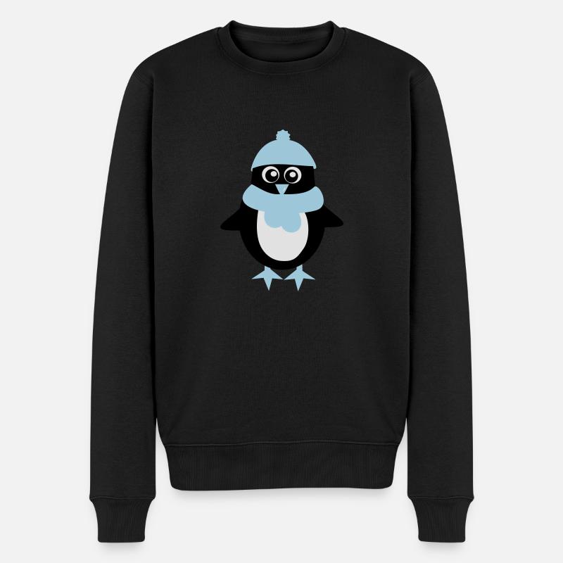 Penguin - Hiver - Noël - Pull Premium bio Homme - noir