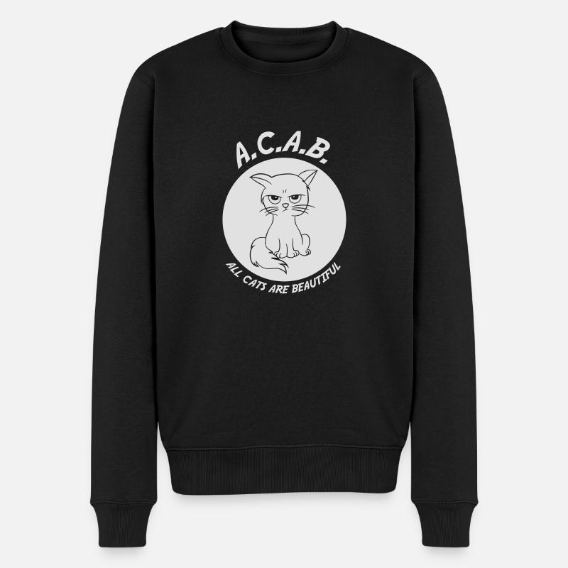 All cats are beautiful - Männer Premium Bio Pullover - Schwarz