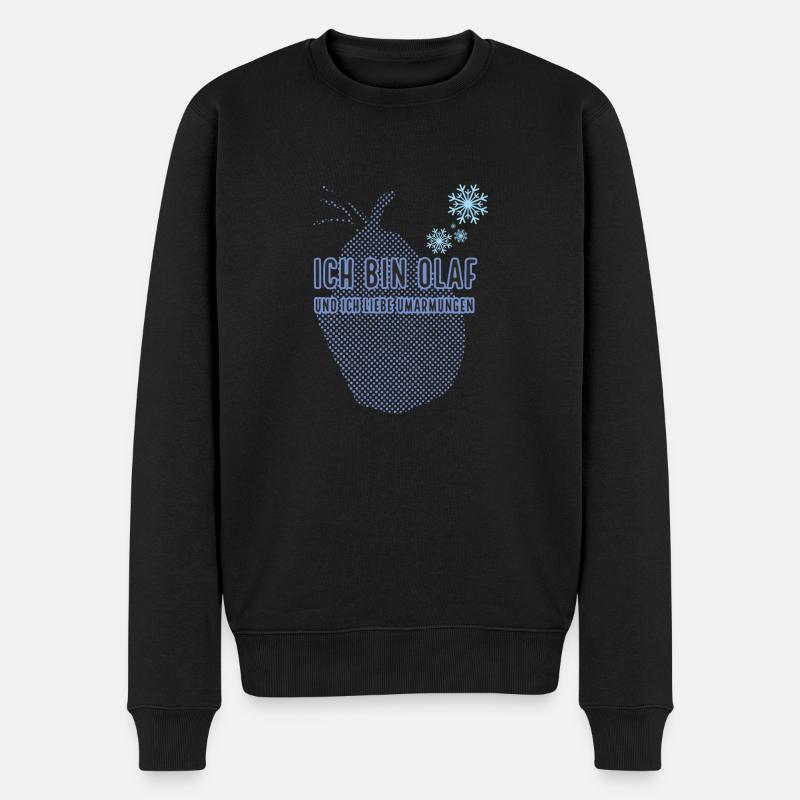 Ich bin Olaf und ich liebe Umarmungen T-Shirt - Männer Premium Bio Pullover - Schwarz