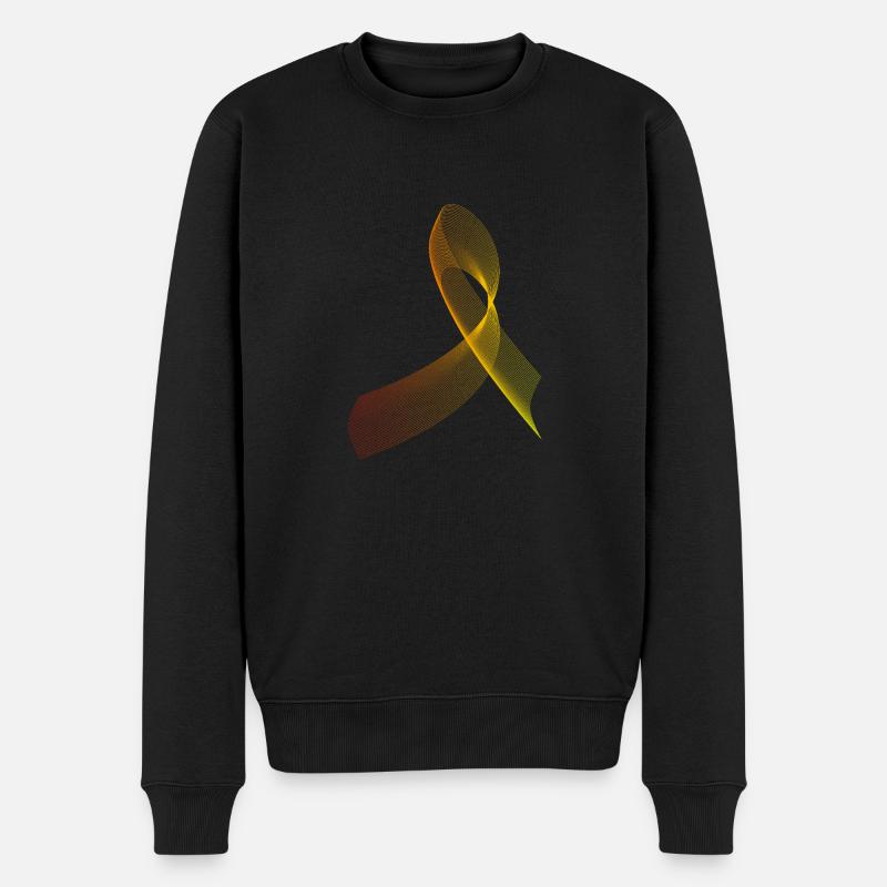 Cooles, abstraktes und futuristisches Muster - Männer Premium Bio Pullover - Schwarz