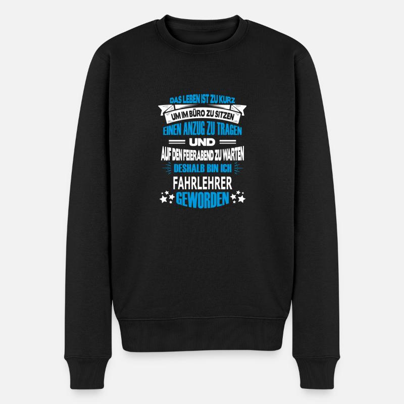 fahrlehrer - Männer Premium Bio Pullover - Schwarz