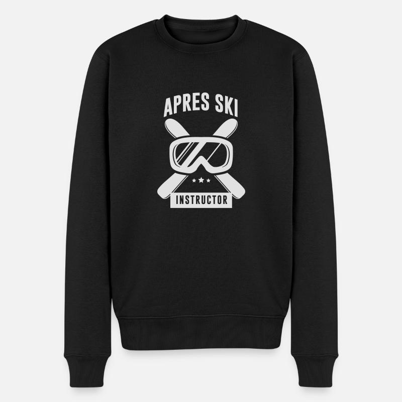 Apres Ski Instructor - Ski Lehrer - Snowboarding - Männer Premium Bio Pullover - Schwarz