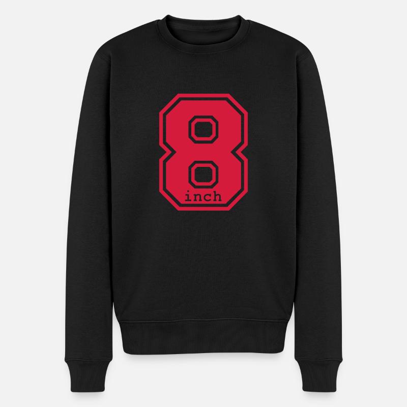 8 - acht - Männer Premium Bio Pullover - Schwarz