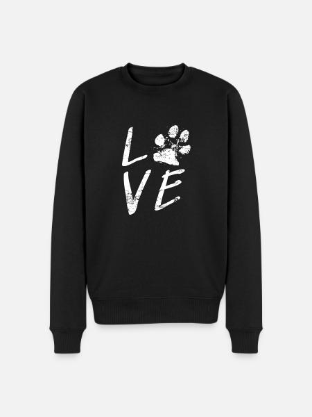 Tierfreund - Männer Premium Bio Pullover - Schwarz