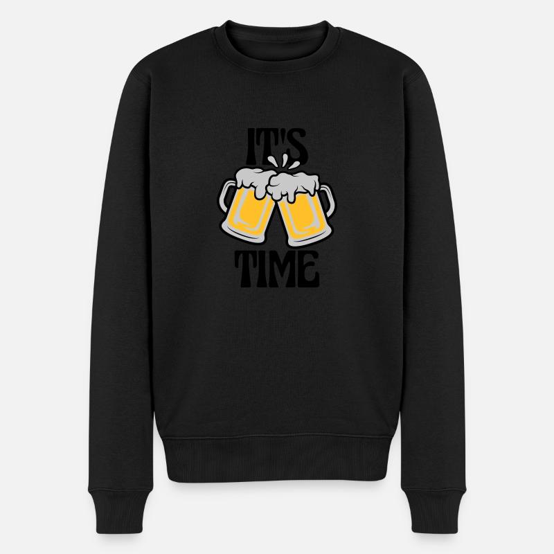 It s Bier - Männer Premium Bio Pullover - Schwarz