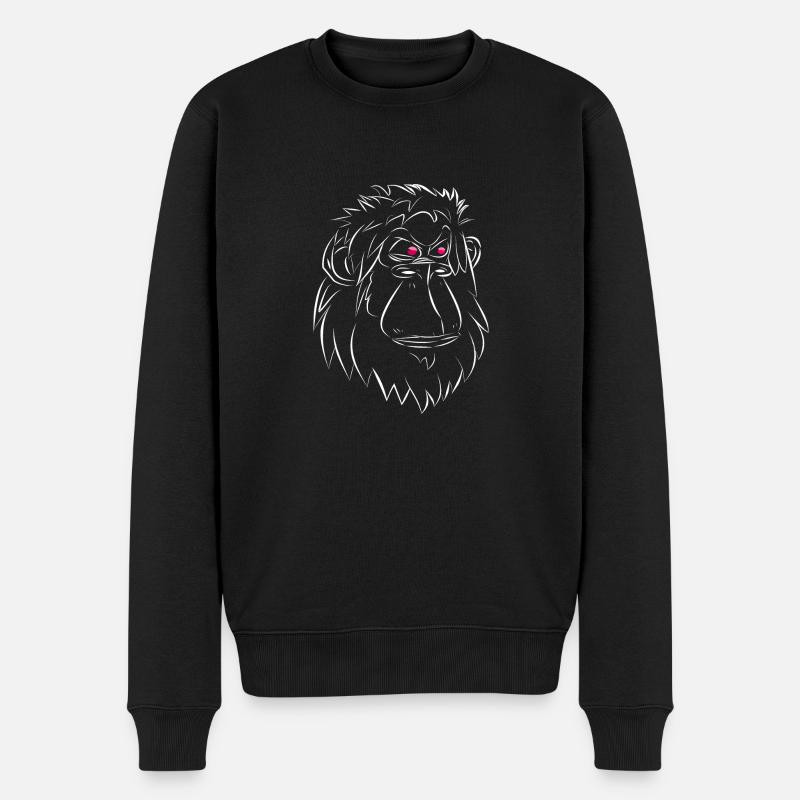 Gorilla - Männer Premium Bio Pullover - Schwarz